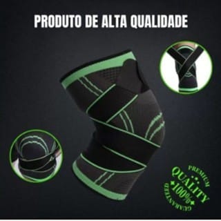 Joelheira ortopédica FLEXGARD PRO preta com detalhes verdes